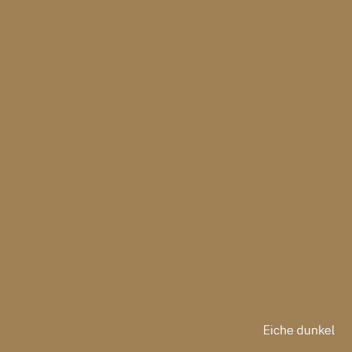 UZIN_SIL PRO 50_Color example_Eiche dunkel_500x500px_2025-06 Een egale kleurvlak met een warme, middel-donkere eikenbruin tint. Het vierkante beeld toont een gladde, gelijkmatige kleur met subtiele gele en roodachtige ondertonen. Rechtsonder staat in witte letters 'Eiche dunkel' (donkere eik).